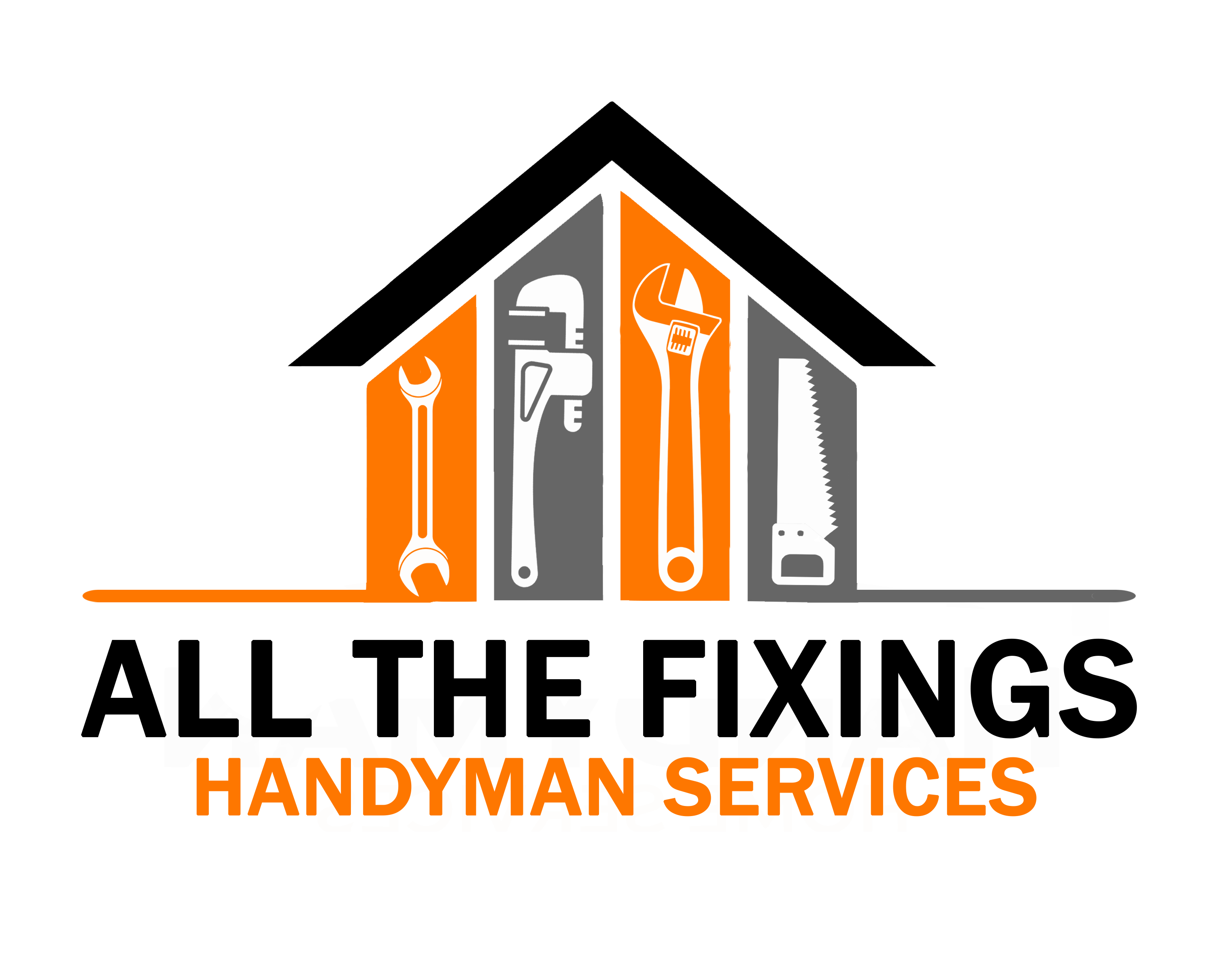 house icon logo in orange and black